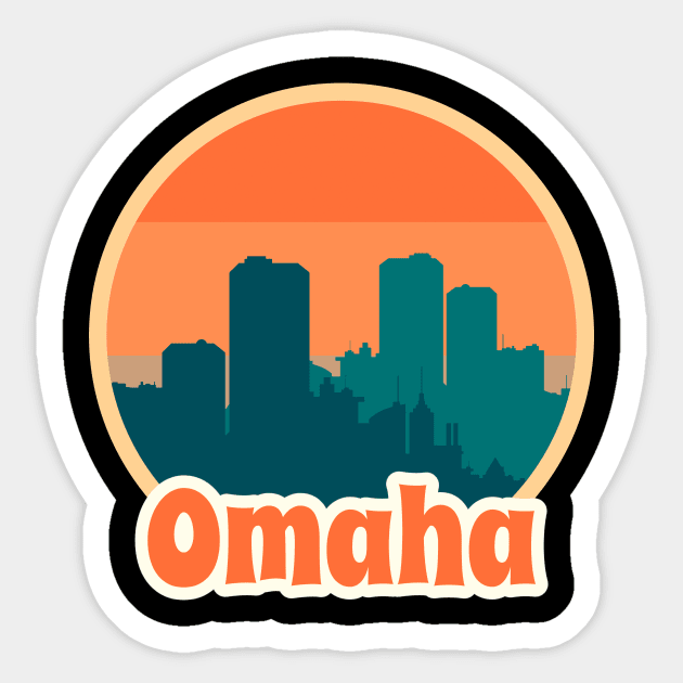 Vintage Omaha Sticker by Insert Place Here